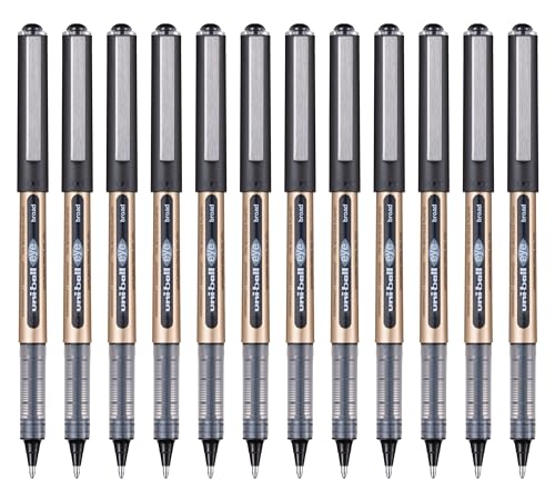 Uni-Ball Eye Broad Liquid Ink Rollerball UB-150E-10 Black 1mm Box 12 Pcs