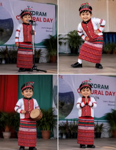 Image of BookMyCostume Mizoram Indian Eastern State Folk Costume - Male 6-7 Years