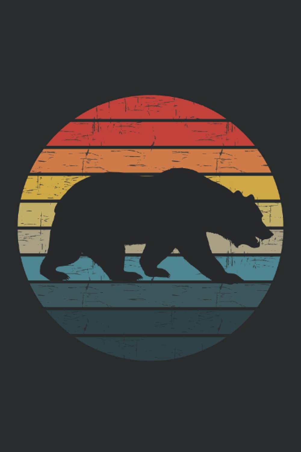 Vintage Bear Sunset: College Ruled Notebook For Bear Lovers