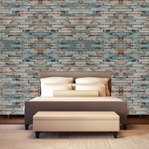 Image of REXOTEX Self-Adhesive Waterproof PE Foam 3D Wall Panels Wallpaper Sticker for Bathroom, Living Room, and Home Decoratio (70 x 77cm) (Pack of 50)