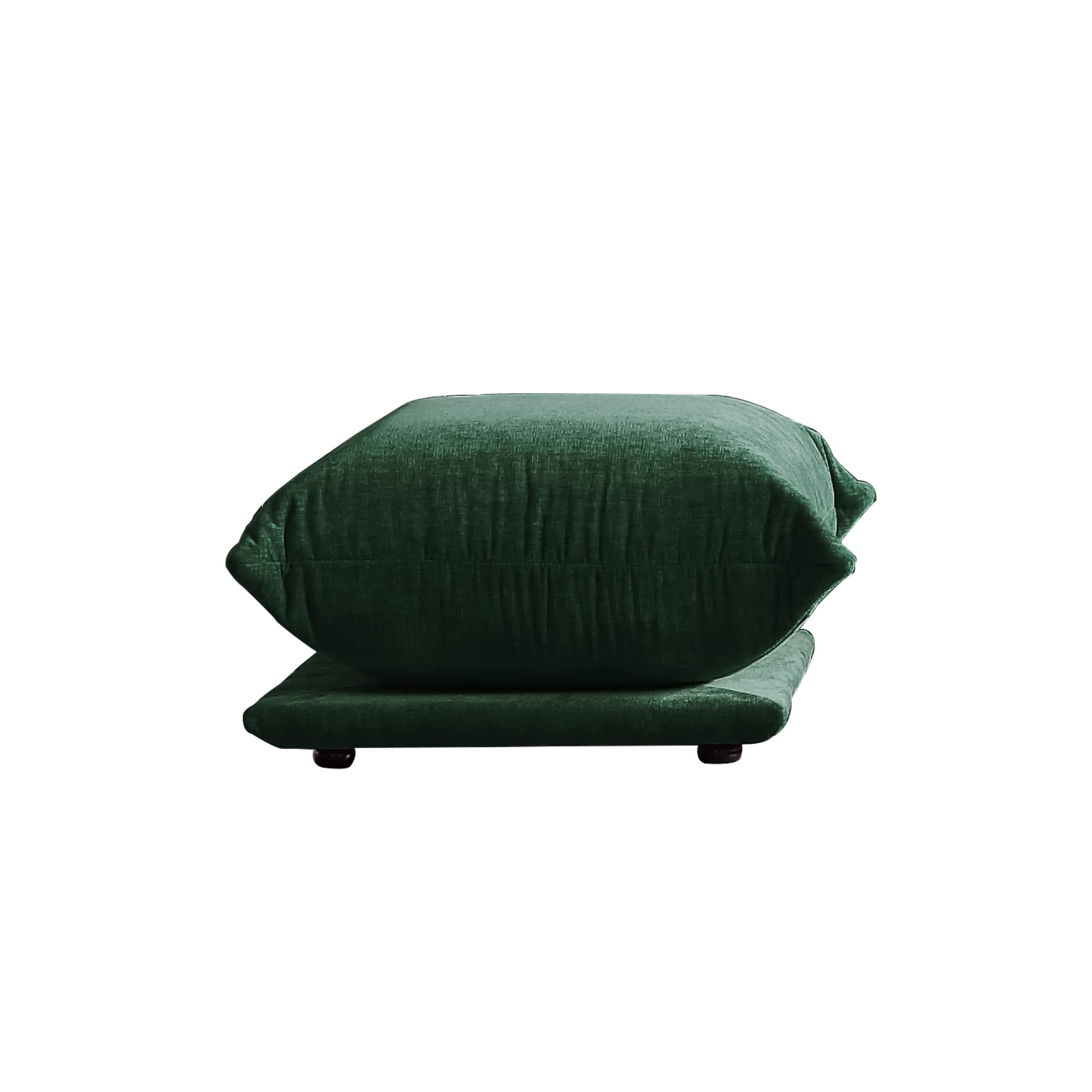 JACH Mid-Century Modern Ottoman, Comfy Chenille Sofa Footrest Couch with Thick Cushion, 26" Foot Stool Furniture for Small Spaces Living Room Bedroom Office Apartment, Green