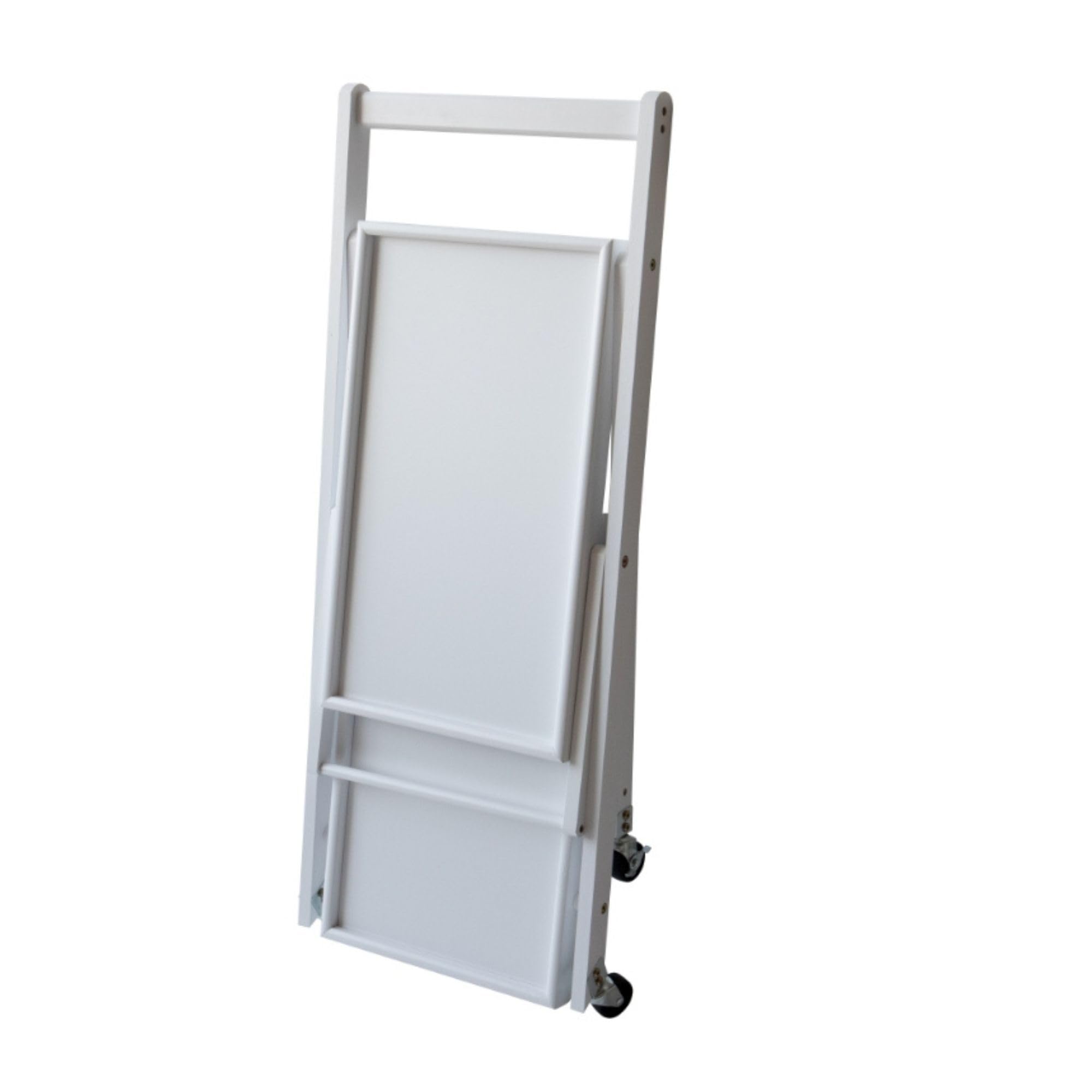Camarera Plegable con Ruedas Carro de Servicio Plegable 65x40x85cm Color Blanco