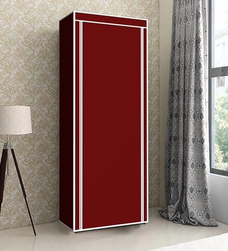 Image of YouCopia Shoe Rack for Home Non Woven Fabric - DIY Multipurpose Shoe Rack Organizer, 9-Layer Shoe Rack for Home -Shelf with Dustproof Door Entryway for Heels /Slippers /Boots (Maroon, 9-Layer)