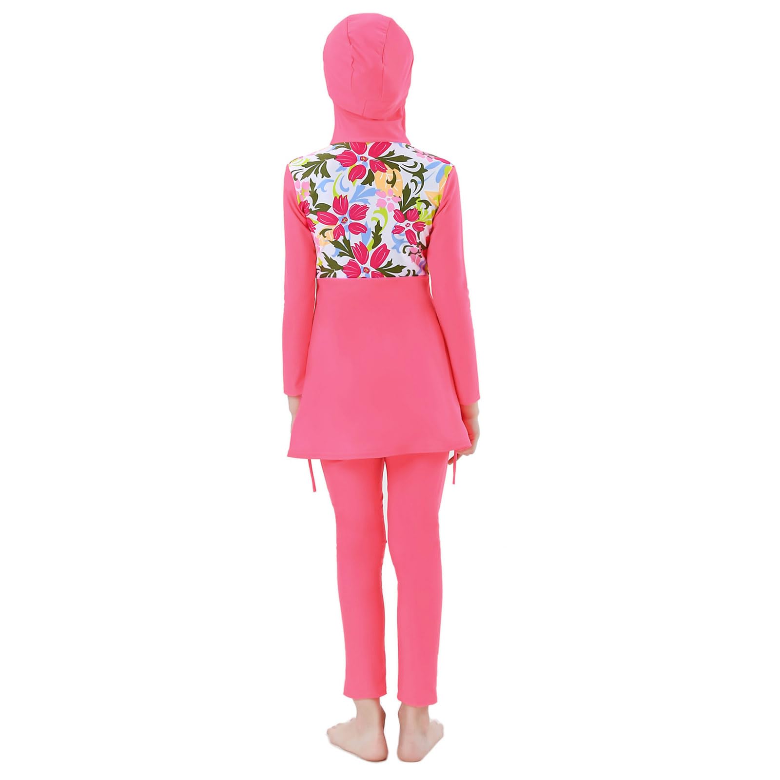 IBAKOM Kinder Kleinkind Mädchen Modest Bademode 2 Stück Burkini Langarm/Kurzarm Rash Guard Badeanzug Top Hose Strandkleidung Surfen Muslimisch Islamischer Badeanzüge