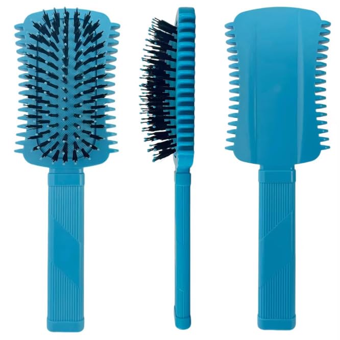Tiny-Waist Detangling Hair Brush – Curly Hair Friendly, Anti-Frizz Paddle Brush – Available in Blue and Pink