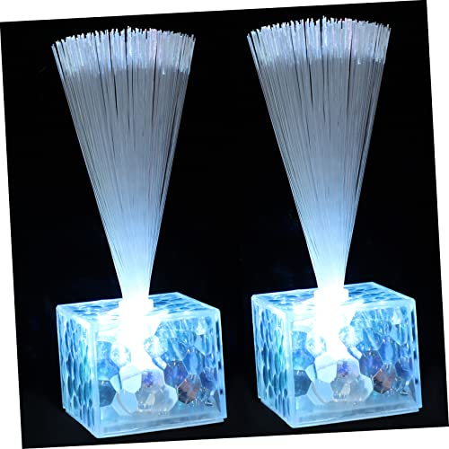 ARTIBETTER 6pcs Fiber Optic Lights Centerpieces for Weddings Parties and Home Decor Color Changing Led Fiber Optic Lamps Decorative Glow Lights for Tables Bedroom and Living Room