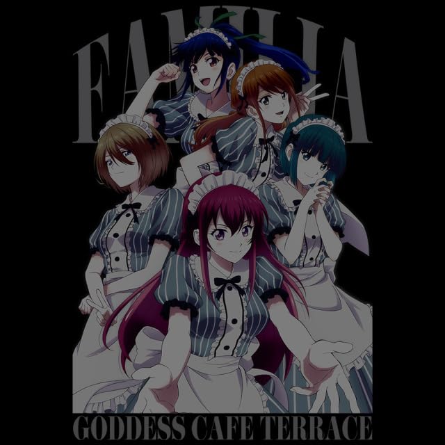 Amazon.co.jp: TVアニメ「女神のカフェテラス」 Tシャツ Familia ver