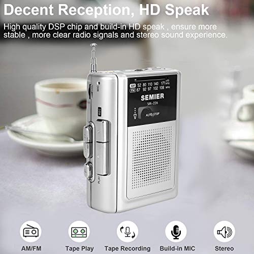 Reviews for SEMIER Portable Cassette Player Recorder AM FM Radio Stereo