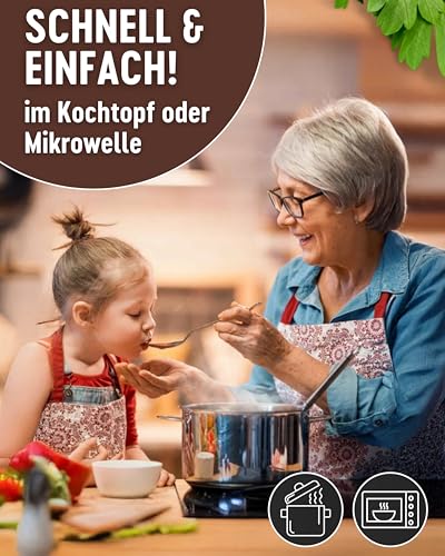 DREISTERN Linsentopf 800g I Mit Wiener Würstchen & Gemüse I Herzhafter Eintopf in recyclebarer Konservendose I Lange Haltbarkeit dank natürlicher Konservierung I Hausmacher Qualität