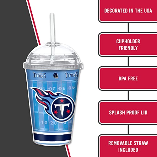 Image of Rico Industries NFL Football Rookie of The Year 12oz Acrylic Tumbler, Youth Tumbler with Swirly Straw
