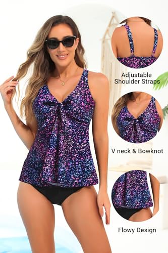 Image of Yonique Women's Flowy Tankini Top - Modest Swim Top with Loose Fit, No Bottom