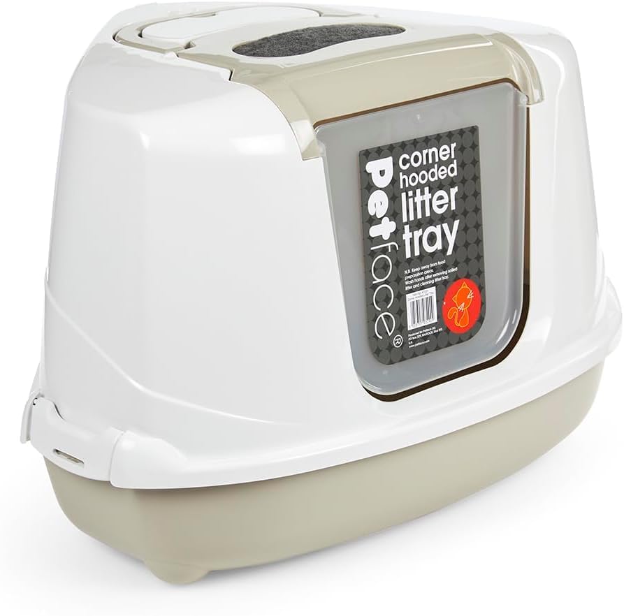 Petface Hooded Corner Cat Litter Tray