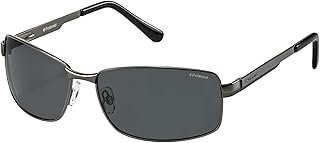 Polaroid Men's P4416 Y2 B9W 63 Sunglasses, Gun/Grey Pz
