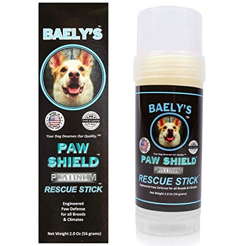 Baely's Paw Shield Rescue Stick - Trust the Original Made in America Paw Shield | Easy to Apply Dog Paw Protection Wax | Natural Paw Protection for Hot Cold Rain & Mushers in Snow | 2 oz Easy to Apply
