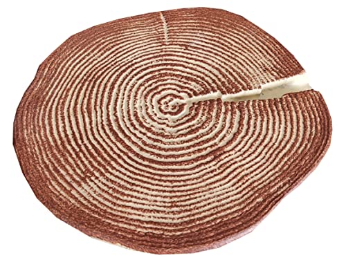 FHONYX 2 Stück Gießform Pflasterform Schablone für Beton 38x34x3cm, Bodenbelag Platten, schalungsformen, Baumstamm, Gartendekoration, Der Querschnitt Nachahmung Holzmaserung DIY Gehweg Pflastersteine