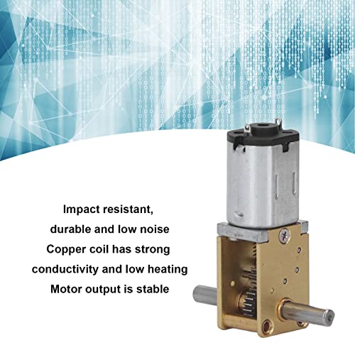 TICFOX 2Pcs 1218-N20 DC Gear Motor, Copper Low Noise Double Shaft Speed Reduction Motor DC6V 190RPM for DIY Motors - Image 4