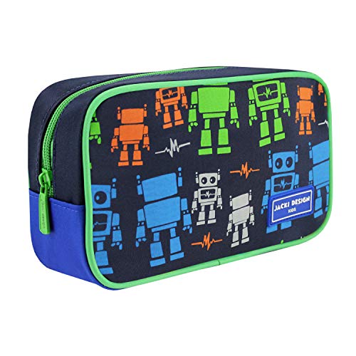NECESSAIRE ESTOJO ESCOLAR INFANTIL CRIANÇA COM ZÍPER MENINO JACKI DESIGN ROBÔ