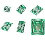 MCIGICM 30pcs PCB Board Kit SMD Turn to DIP Adapter Converter Plate FQFP 32 44 64 80 100 HTQFP QFN48 SOP SSOP TSSOP 8 14 16 20 28