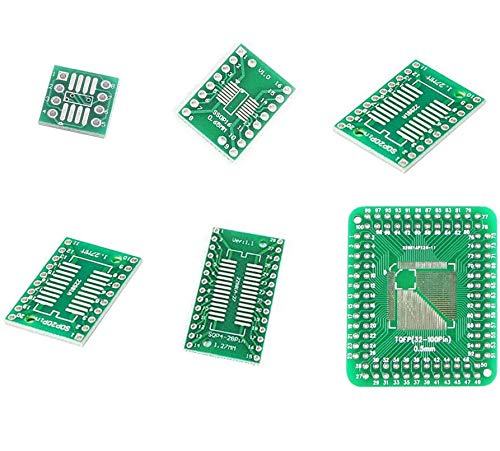 MCIGICM 30pcs PCB Board Kit SMD Turn to DIP Adapter Converter Plate FQFP 32 44 64 80 100 HTQFP QFN48 SOP SSOP TSSOP 8 14 16 20 28