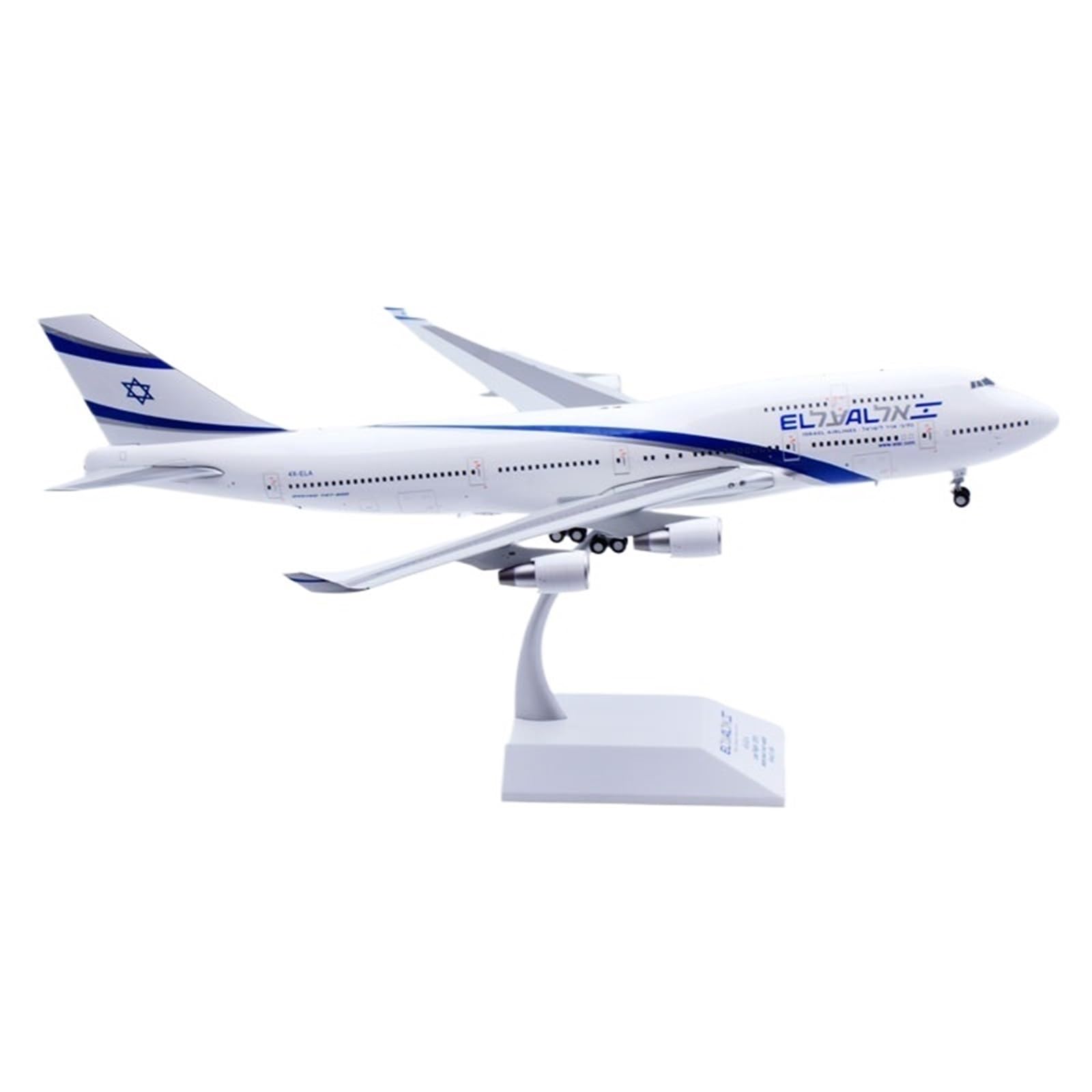 Repliki modeli samolotów 35CM 1/200 zestaw modeli do składania samolotu dla El Al B747-400 4X-ELA odlewany model samolotu na dużą skalę miniaturowy model samolotu