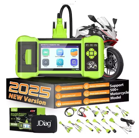 M300 Versión Completa de Escáner de Diagnóstico para Motocicleta OBD2, Herramienta de Diagnóstico del Motor, Lector de Códigos, Probador de Batería de Moto ABS
