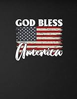 Vista 1 de God Bless America Notebook Back to School College Ruled Notebook