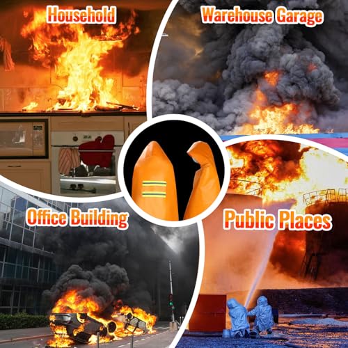 Image of MDH Upgrade Fireproof Emergency Escape Cape -Fireproof Cloak Fiberglass & Silicone Coated Cloth - Flame Retardant Blanket for Household, Office Home- CE-Certified Fire Safety Gear (Adult: 71*67inches)