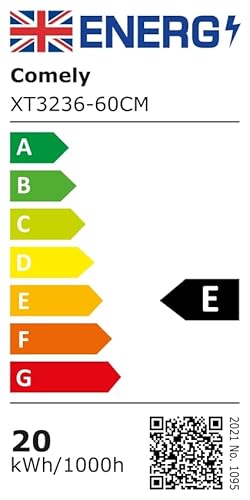 Comely Aplique Pared Interior LED, 20 W 2250 LM Lámpara de Pared Moderna, Negro Larga Aplique de Interior para Salón Dormitorio, Cocina, Comedor, Escalera, Pasillo, Blanco Frío 6500K, 60 CM - imagen 16