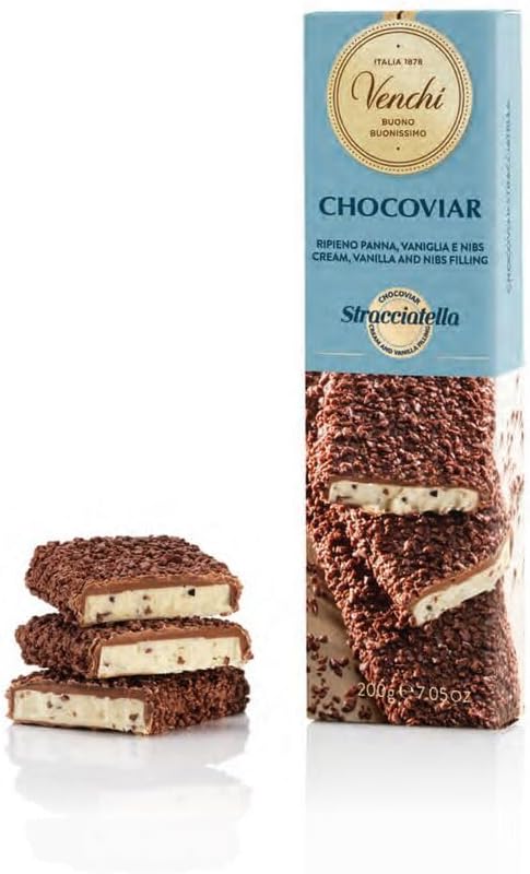 Chocolate stick: Chocoviar Stracciatella Soft Bar, 7.05 oz - Perfect for Milk Chocolate Lovers - Gluten Free