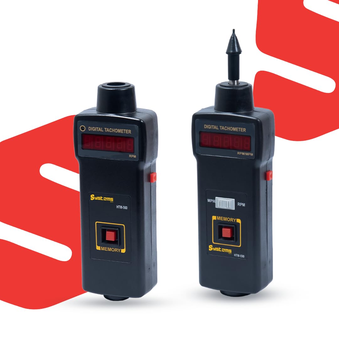 Combo: HTM 560 Non Contact + HTM 590 Contact Type Digital Tachometer- Easy-To-Use, Ideal for Industrial Use, Best Battery Life, LED Display, Tachometer RPM Meter-image-13