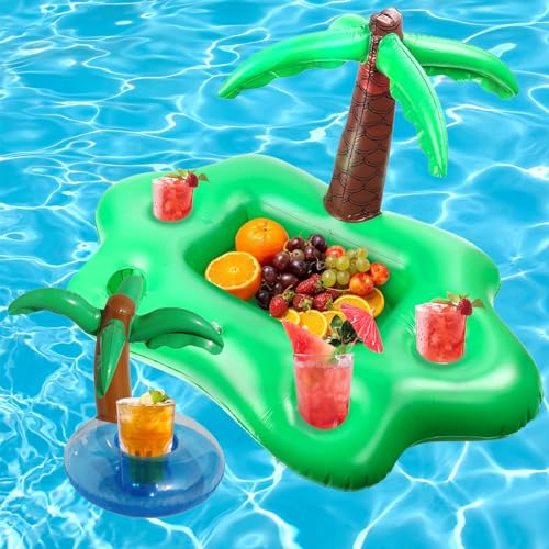 7 Aufblasbare Pool Getränkehalter - Schwimmende Becherhalter Für Whirlpool