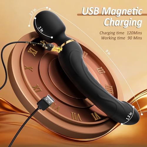 Image of Sex Toys Vibrators Wand Dildos - Adult Toys for Women Clit G Spot, Rechargeable Waterproof Quiet Massager, Female Womens Couples Adult Sex Toys Vibrators (Black)