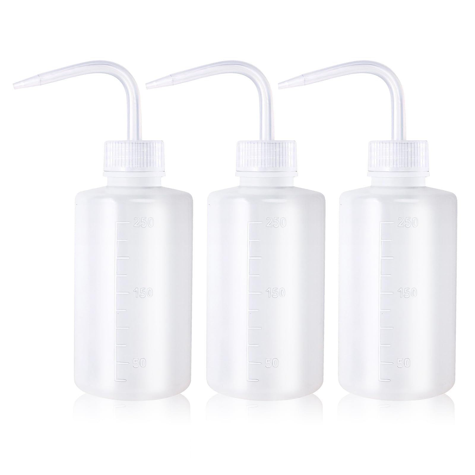 Melphoe Tattoo Wash Bottle Squeeze 3Pcs 250ml Squirt Bottle Succulent Watering Can, Safety Rinse Squeeze Water Lash Medical Lab Washing, Tattoo