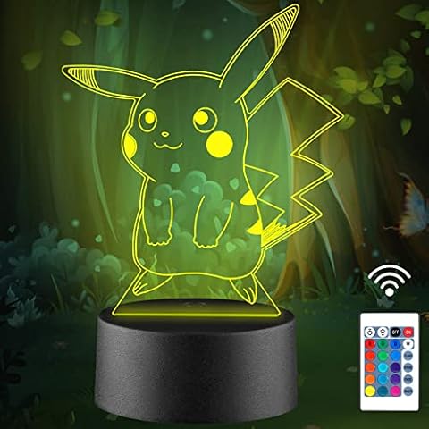FAMINESS 3D Night Light 3D Illusion LED Night Lamp with 16 Colors Gradual Changing Touch Switch USB Table Lamp for Home Decorations Cover