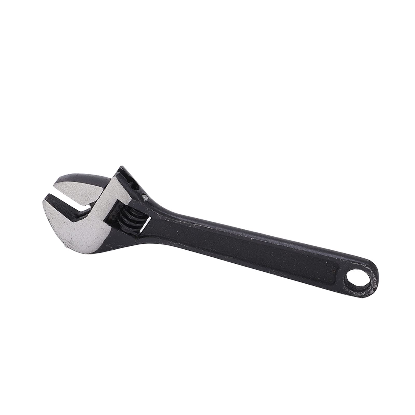 4-Inch Mini Adjustable Wrench – Keychain Size, Galvanized Steel, High Hardness, Black Finish