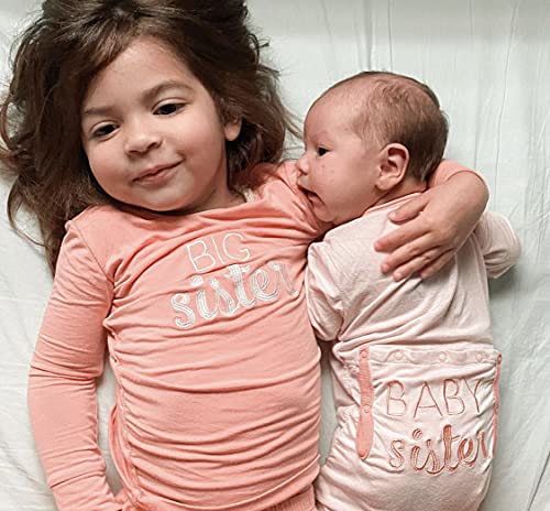 KicKee Pants Pajamas for Siblings, Big Brother & Big Sister Applique, Two-Piece Set, Zip Coverall, Baby and Kids4