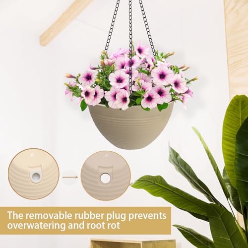 50% Off 3-Pack Hanging Planters with Self-Watering Design