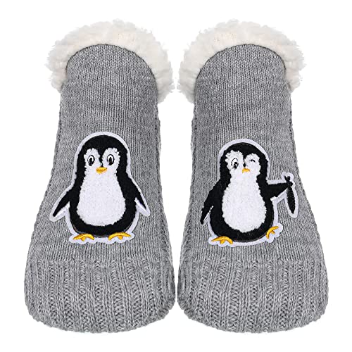 Image of ZYZX Cute Animal Slipper Socks for Women with Grips,Fuzzy Socks Indoor