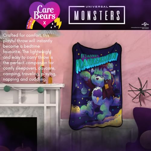 Franco AT4869 Collectibles Care Bears X Monsters Frankenstein Bedding Super Soft Plush Throw thumb #2