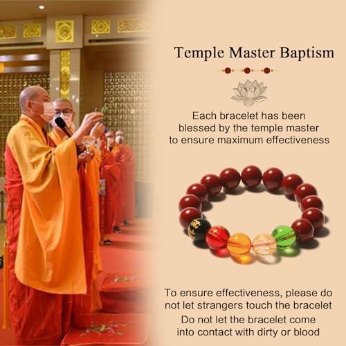 Chinese Feng Shui Good Luck and Wealth Bracelet for Men Women Red Cinnabar Bead,Lucky Bracelets Used to Bring wealth,Success,Money,Attract Wealth Money Feng Shui Jewelry,Wealth and Lucky Protection Amulet Taisman4