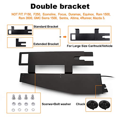 Aspl 32Led Visor Lights 26 Flash Patterns Windshield Emergency Hazard Warning Strobe Beacon Split Mount Deck Dash Lamp With Extend Bracket (Red/White /Red/White) #TOP3