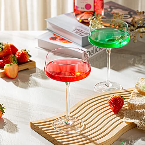 Iooiluxry Martini Glasses Set Of 4, Coupe Glass Set, Crystal Cocktail Glasses, Martini Glass, Bar Glassware For Margarita Manhattan Mixed Drinks #TOP5