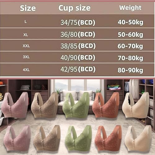 LumiDaisy Bra - Lumidaisy Comfort Gathering Bra,VeraSara Bras,Snap Closing Plus Size Bras2