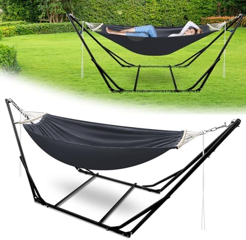 Hamac avec structure pliable et en métal, jusqu'à 150 kg, chaise ...