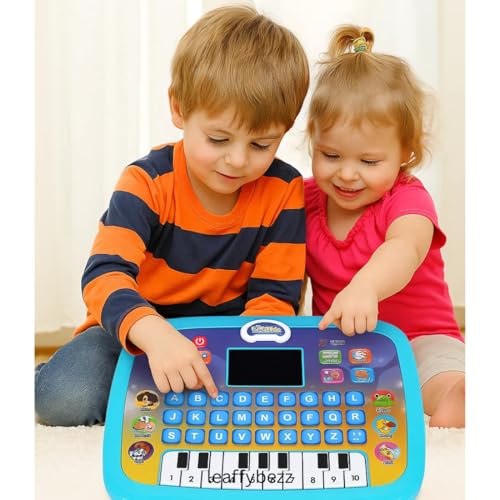 Image of Toys Educational Learning Laptop Toy for Kids to Learn Numbers, Spelling, Animal Voices, Poems, Words, Q&A, with LED Display and Sound Learn Alphabets (Multicolour, 3 Year+)