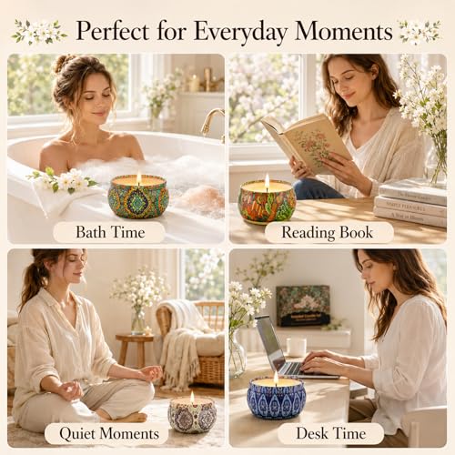Image of Scented Candles Gift Set, 12 Pack Soy Wax Aromatherapy Candles