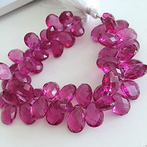 Hydro quartz rose de qualité supérieure en poires facettées