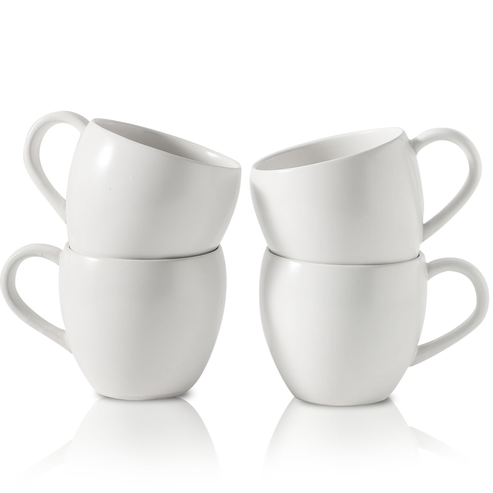 Coffee Mugs Set of 4 Stoneware 16 oz Coffee Cups for Latte Tea Milk Cappuccino Ceramic Tea Cups