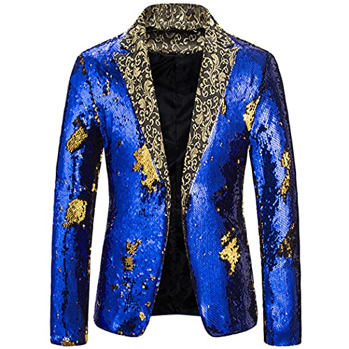 Mens Sequin Blazer Coat, Luxury Wedding Singer Prom Glitter Blazer, Mens Club DJ Stage Suit Jacket4