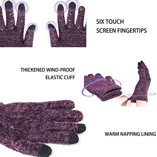 Image of TRENDOUX Winter Gloves for Men Women - Upgraded Touch Screen Cold Weather Thermal Warm Knit Glove for Running Driving Hiking